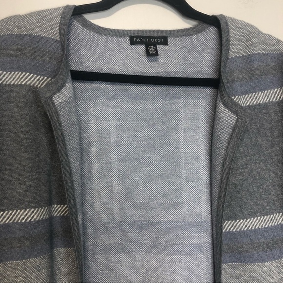 Parkhurst Open Front Plaid Cardigan, size S - Picture 2 of 10